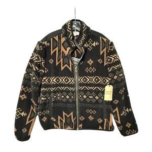 Frye Black and Brown Patterned Jacket